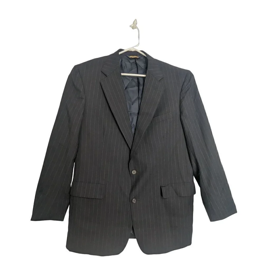 VTG Brooks Brothers Brooksease Sports Coat Blazer Men's 43 Blue Wool USA Made